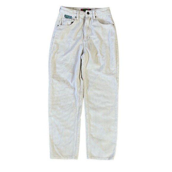 Empyre Tori Sk8 Off White Corduroy Skate Pants Womens Size 3 90s Retro Cotton - Picture 1 of 14